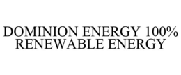 DOMINION ENERGY 100% RENEWABLE ENERGY trademark