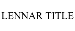LENNAR TITLE trademark