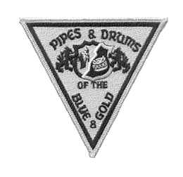 PIPES & DRUMS OF THE BLUE & GOLD trademark