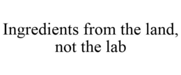 INGREDIENTS FROM THE LAND, NOT THE LAB trademark