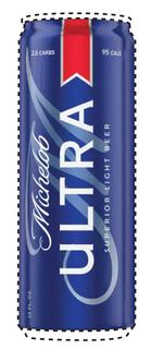 MICHELOB ULTRA SUPERIOR LIGHT BEER M 2.6 CARBS 95 CALS 12 FL OZ. trademark