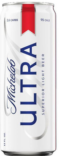 MICHELOB ULTRA SUPERIOR LIGHT BEER M 2.6 CARBS 95 CALS 12 FL OZ. trademark