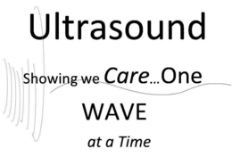 ULTRASOUND SHOWING WE CARE...ONE WAVE AT A TIME trademark