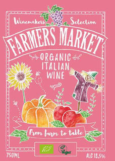 WINEMAKERS SELECTION FARMERS MARKET ORGANIC ITALIAN WINE FROM FARM TO TABLE VEGAN 750ML ALC 13.5% trademark