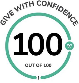 GIVE WITH CONFIDENCE 100 OUT OF 100 trademark