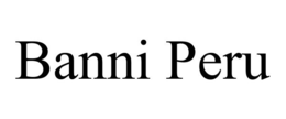 BANNI PERU trademark