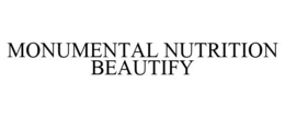 MONUMENTAL NUTRITION BEAUTIFY trademark