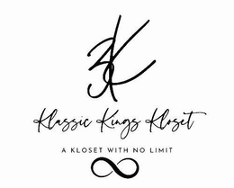 3K KLASSIC KINGS KLOSET A KLOSET WITH NO LIMIT trademark
