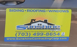 SIDING ROOFING WINDOWS SUNSHINE CONTRACTING SINCE 1993 "EXTERIOR EXPERTS FOR EVERYTHING UNDER THE SUN" trademark