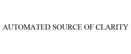 AUTOMATED SOURCE OF CLARITY trademark