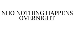 NHO NOTHING HAPPENS OVERNIGHT trademark
