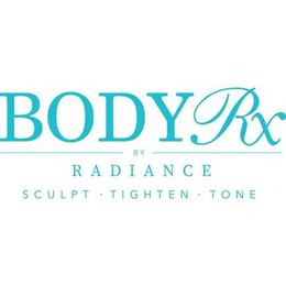 BODY RX BY RADIANCE SCULPT · TIGHTEN · TONE trademark
