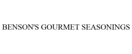 BENSON'S GOURMET SEASONINGS trademark