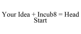 YOUR IDEA + INCUB8 = HEAD START trademark