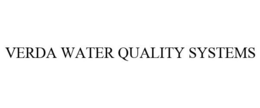 VERDA WATER QUALITY SYSTEMS trademark