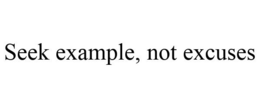 SEEK EXAMPLE, NOT EXCUSES trademark