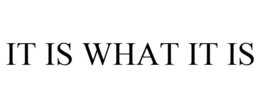 IT IS WHAT IT IS trademark