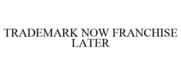 TRADEMARK NOW FRANCHISE LATER trademark