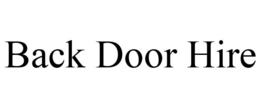 BACK DOOR HIRE trademark