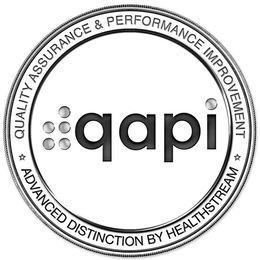 QAPI QUALITY ASSURANCE & PERFORMANCE IMPROVEMENT ADVANCED DISTINCTION BY HEALTHSTREAM trademark