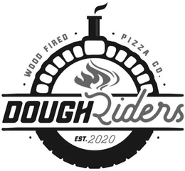 DOUGHRIDERS · WOOD FIRED · PIZZA CO. · EST. 2020 trademark