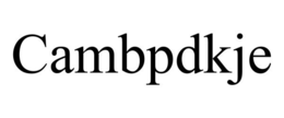 CAMBPDKJE trademark