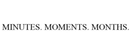MINUTES. MOMENTS. MONTHS. trademark