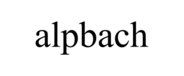 ALPBACH trademark