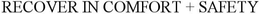 RECOVER IN COMFORT + SAFETY trademark