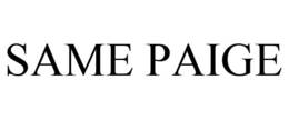 SAME PAIGE trademark