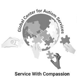 GLOBAL CENTER FOR AUTISM SERVICES SERVICE WITH COMPASSION trademark