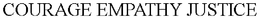 COURAGE EMPATHY JUSTICE trademark