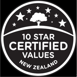 10 STAR CERTIFIED VALUES NEW ZEALAND trademark