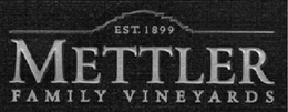 EST. 1899 METTLER FAMILY VINEYARDS trademark