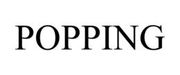 POPPING trademark