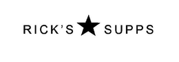 RICK'S SUPPS trademark
