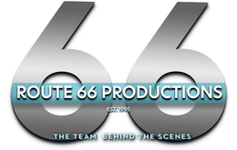 66 ROUTE 66 PRODUCTIONS EST. 1995 THE TEAM BEHIND THE SCENES trademark