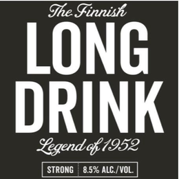 THE FINNISH LONG DRINK LEGEND OF 1952 STRONG 8.5% ALC./VOL. trademark