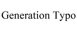 GENERATION TYPO trademark