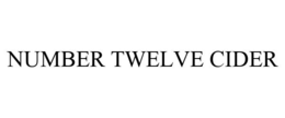 NUMBER TWELVE CIDER trademark