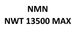 NMN NWT 13500 MAX trademark
