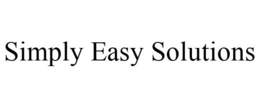 SIMPLY EASY SOLUTIONS trademark