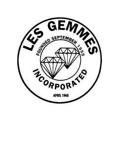 LES GEMMES - FOUNDED SEPTEMBER 1955 - INCORPORATED APRIL 1968 trademark
