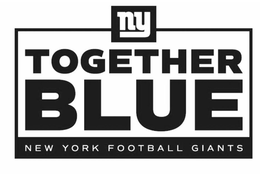 NY TOGETHER BLUE NEW YORK FOOTBALL GIANTS trademark