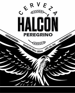 CERVEZA HALCÓN PEREGRINO CONTENIDO NETO: 350 ML. 4.9% ALC./VOL. trademark