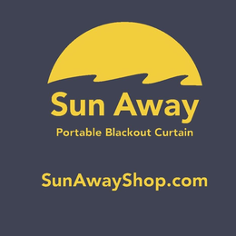 SUN AWAY PORTABLE BLACKOUT CURTAIN SUNAWAYSHOP.COM trademark