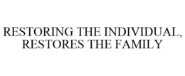RESTORING THE INDIVIDUAL, RESTORES THE FAMILY trademark