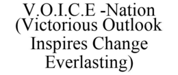 V.O.I.C.E -NATION (VICTORIOUS OUTLOOK INSPIRES CHANGE EVERLASTING) trademark