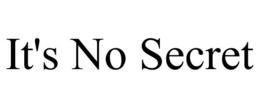 IT'S NO SECRET trademark