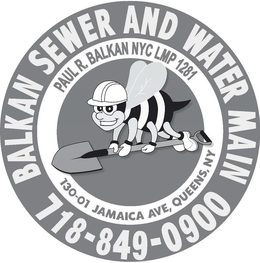 BALKAN SEWER AND WATER MAIN 718-849-0900 PAUL R. BALKAN NYC LMP 1281 130-01 JAMAICA AVE, QUEENS, NY trademark